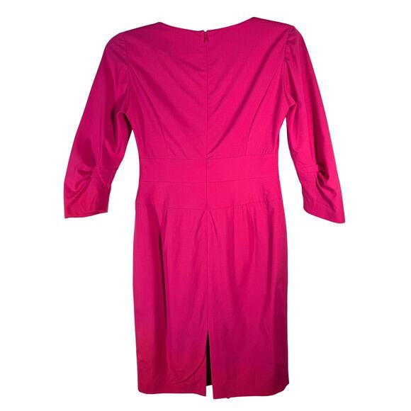 Lafayette 148 Pleated Stretch Wool Knee Length Sheath Dress Women's 4 Career - Picture 5 of 15